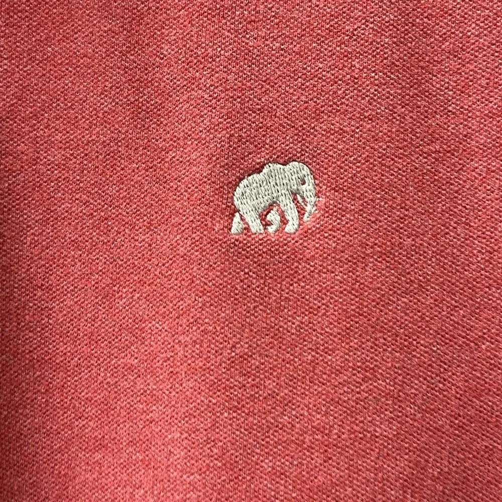 Banana Republic Men's Medium Red Stretch Pique Polo Preppy Golf Embroidered Logo